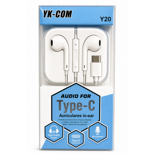 N65 Cascos / Auriculares Conector Tipo-C Blanco...
