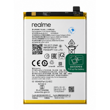 Bateria para Realme 9i RMX3491 / RMX3493 y 9 Pro 5G...