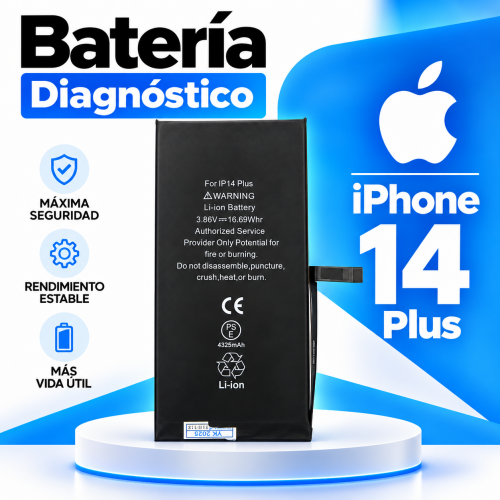 Bateria DIAGNÓSTICO RD para iPhone 14 Plus -...