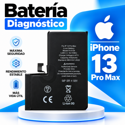 Batería DIAGNÓSTICO RD Para iPhone 13 Pro Max - Salud...