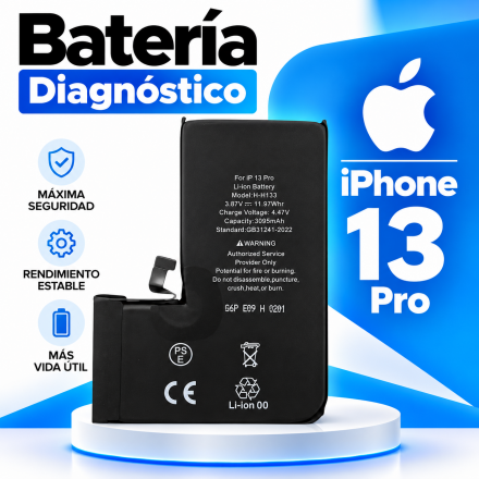 Bateria DIAGNÓSTICO RD para iPhone 13 Pro - Saúde 100%...