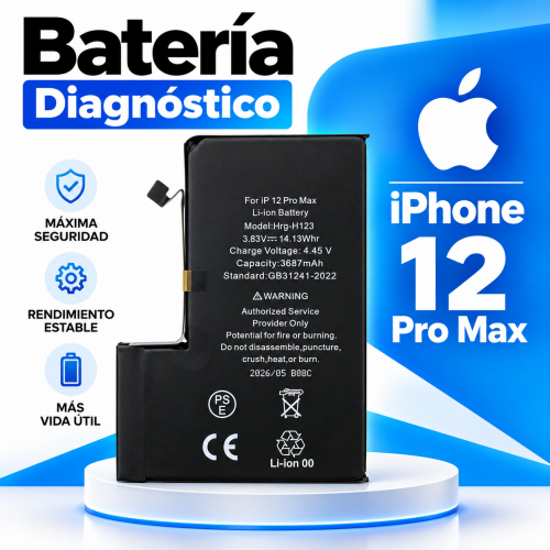 Bateria DIAGNÓSTICO RD para iPhone 12 Pro Max -...