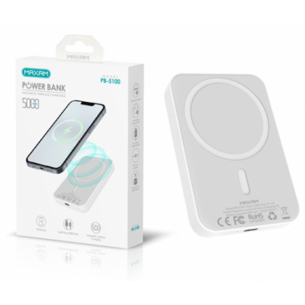 N157 Power Bank Magnético Inalámbrico 5.000 mAh Carga...