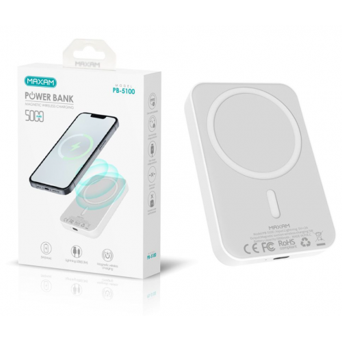 N157 Power Bank Magnético Inalámbrico 5.000 mAh...