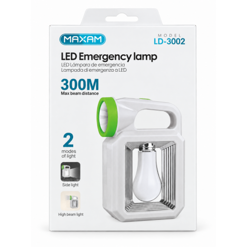 Lâmpada de Emergência LED MAXAM LD-3002 com...