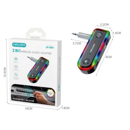 Mãos-Livres Bluetooth de Carro 2 em 1 MAXAM ZH-B001 com...