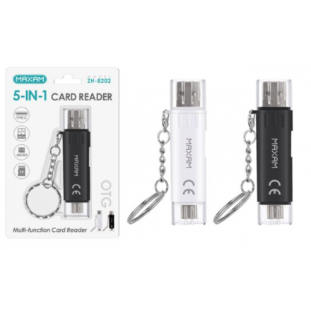 Leitor de Cartões Multifunções 5 em 1 USB 2.0 MAXAM ZH-8202