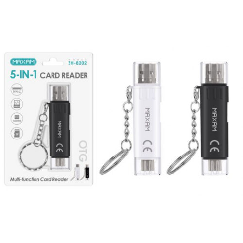 Leitor de Cartões Multifunções 5 em 1 USB 2.0...