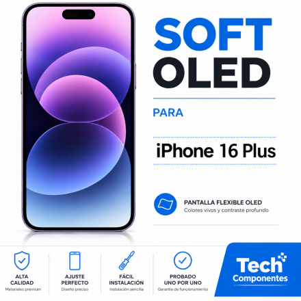 Ecrã OLED Flexível Soft IC Transferível para iPhone 16...