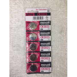 Pila de Boton MAXELL CR2025 3V PACK DE 5UNIDADES